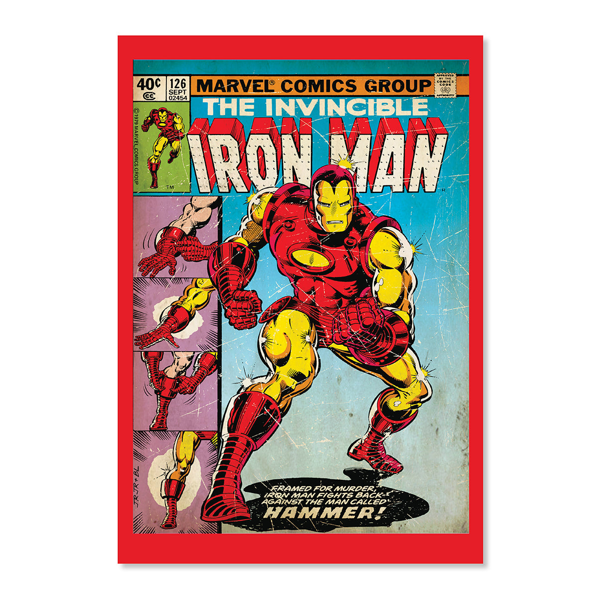 Hallmark MARVEL Iron Man Comic Book Greeting Card with vibrant cover art, featuring Iron Man in action and bold title design.