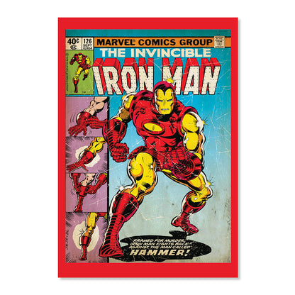 Hallmark MARVEL Iron Man Comic Book Greeting Card with vibrant cover art, featuring Iron Man in action and bold title design.