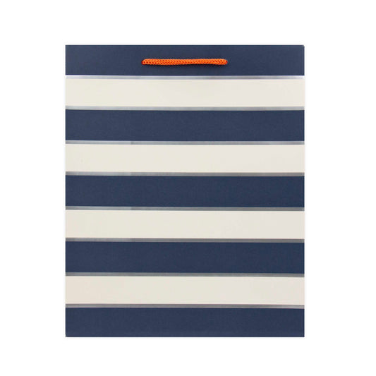 Hallmark Medium Gift Bag - Blue & White Stripes