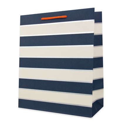 Hallmark Medium Gift Bag - Blue & White Stripes