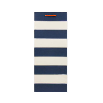 Hallmark Bottle Gift Bag - Blue & White Stripes