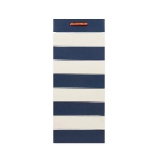 Hallmark Bottle Gift Bag - Blue & White Stripes