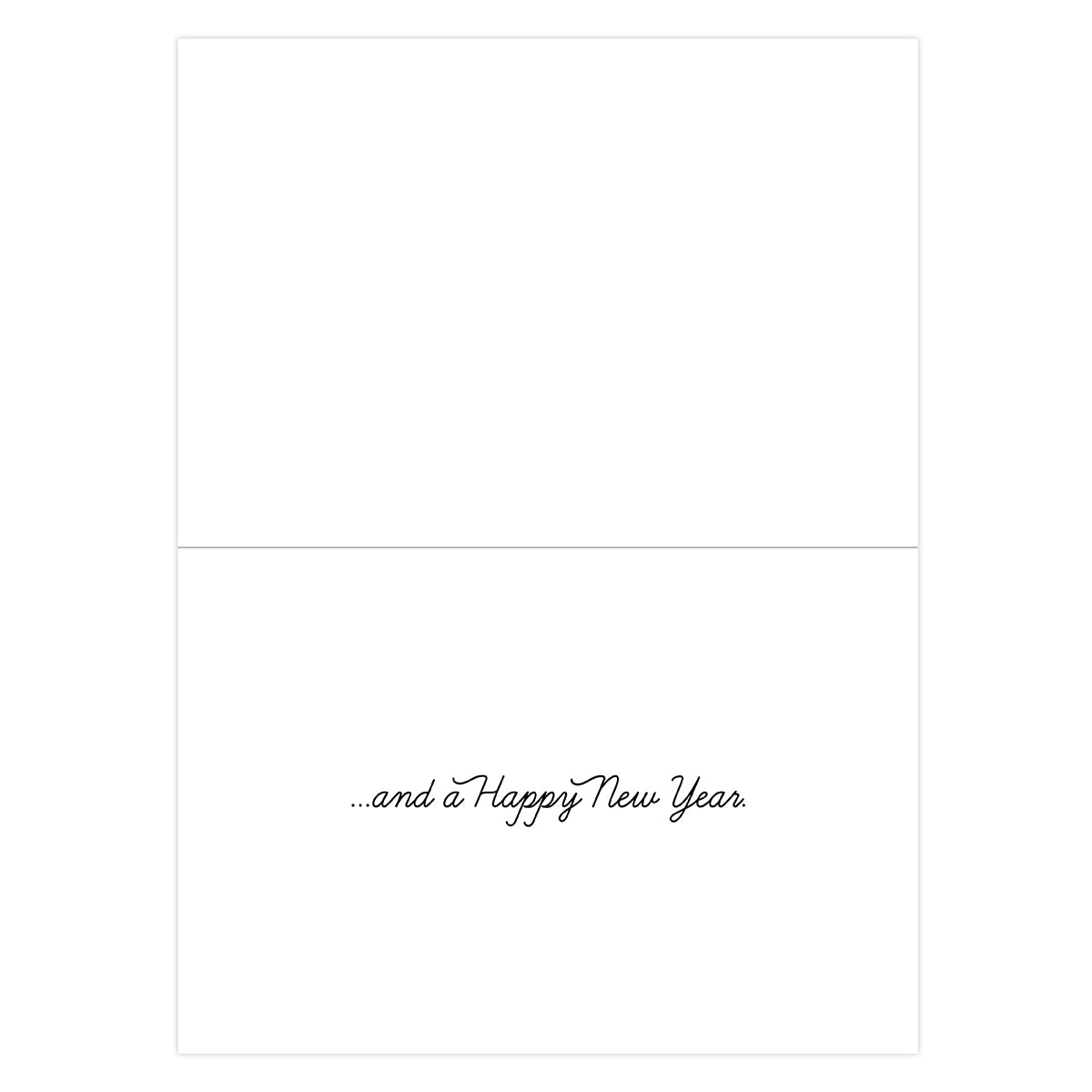 A minimalist greeting card or note with a blank white upper half and the phrase '.