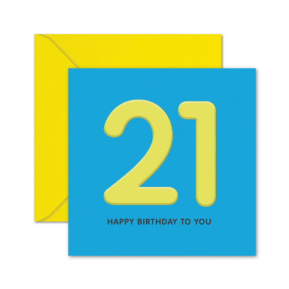 Hallmark 21st Birthday Card - Happy Birthday To You