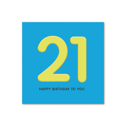 Hallmark 21st Birthday Card - Happy Birthday To You