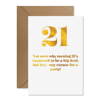 Hallmark 21st Birthday Card - Big Deal