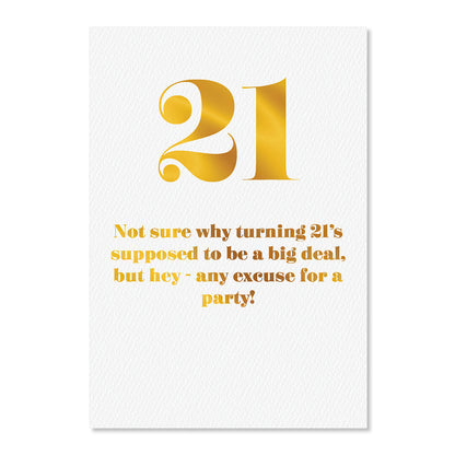 Hallmark 21st Birthday Card - Big Deal