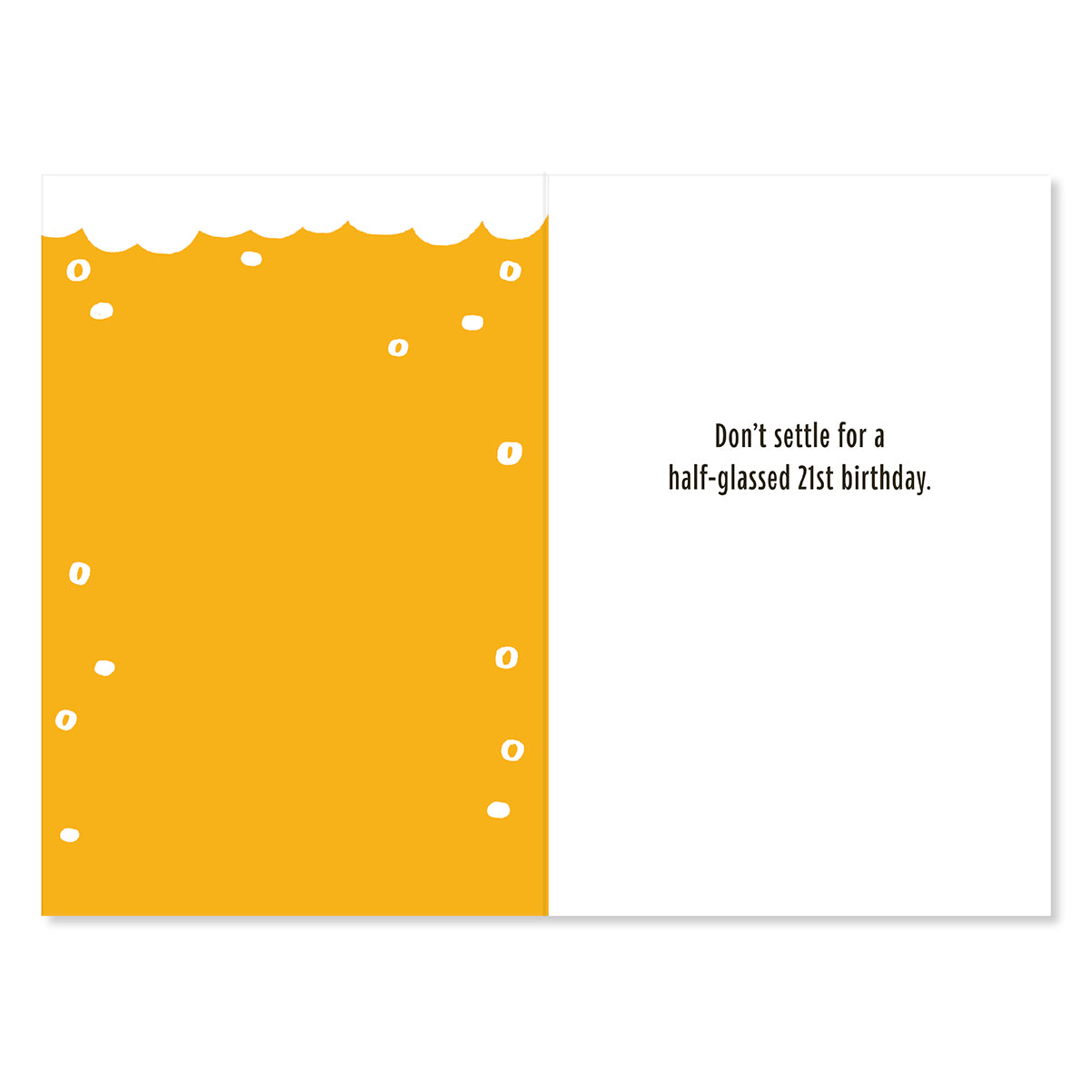 Hallmark 21st Birthday Card - Half-Glass Full