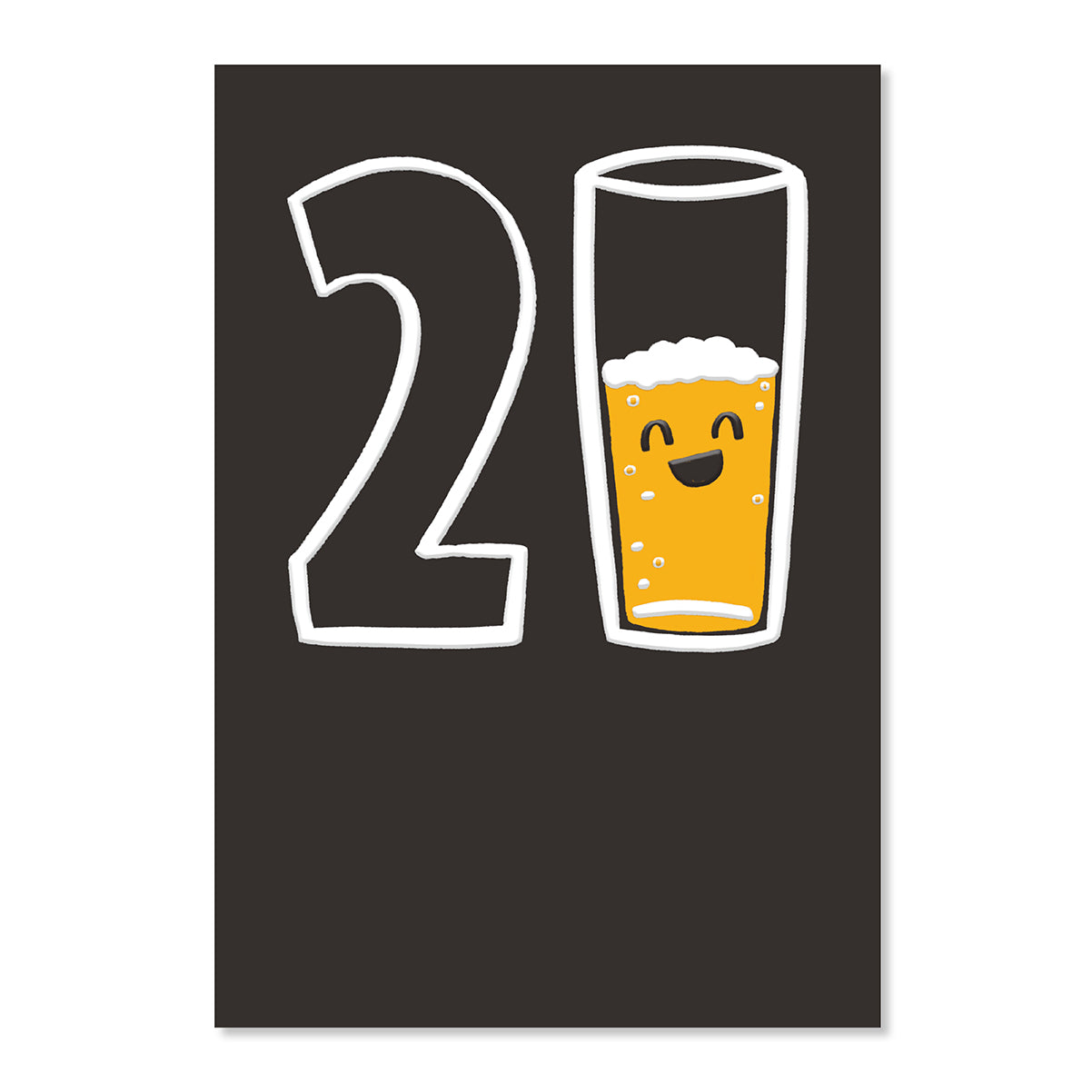 Hallmark 21st Birthday Card - Half-Glass Full