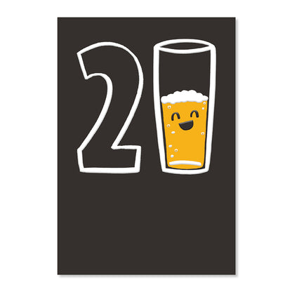 Hallmark 21st Birthday Card - Half-Glass Full