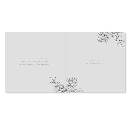 Hallmark 60th Birthday Card - Stormy Blossoms