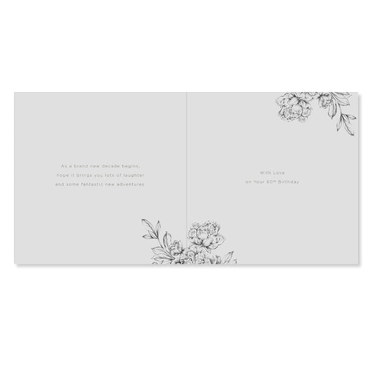 Hallmark 60th Birthday Card - Stormy Blossoms
