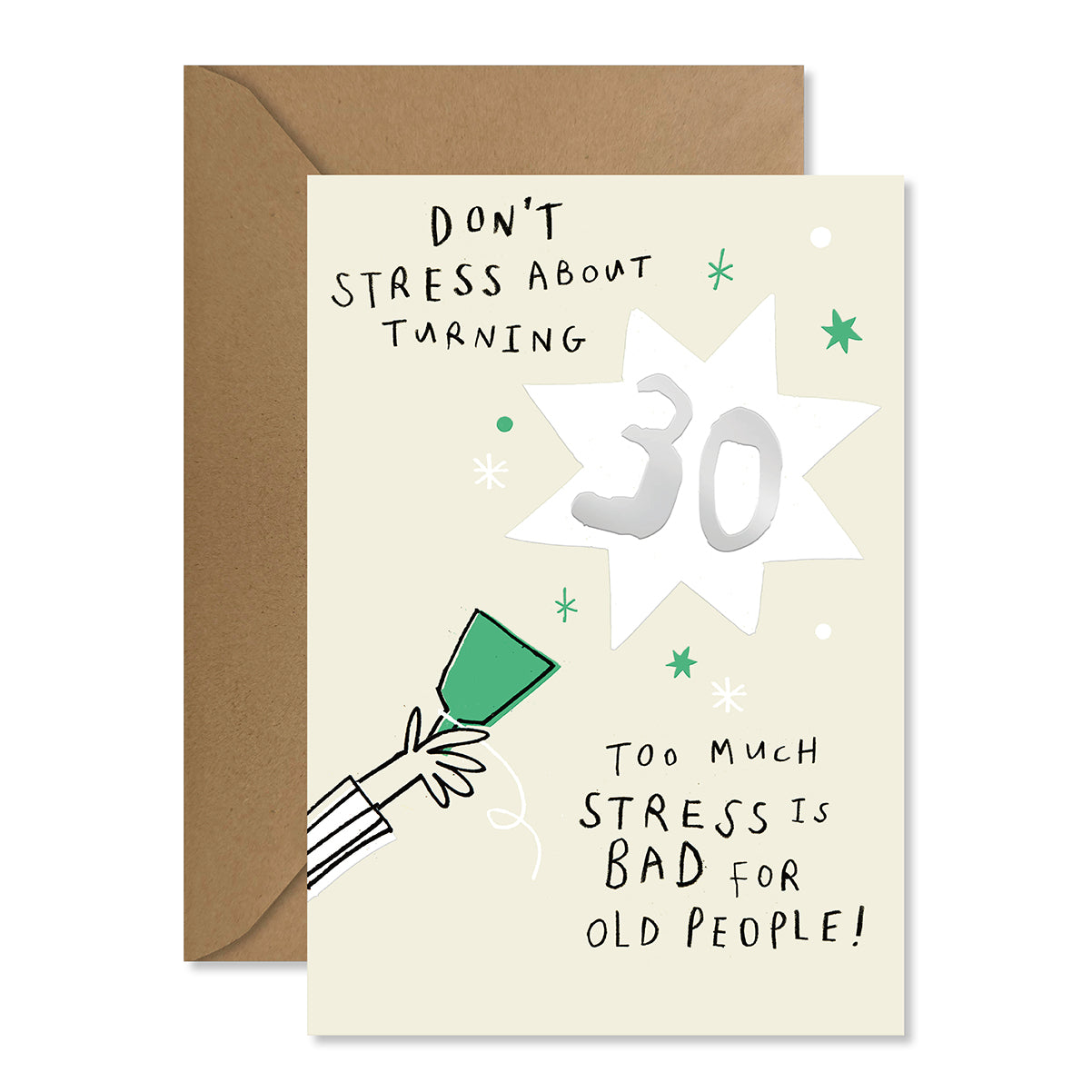 Hallmark 30th Birthday Card - Don't Stress!