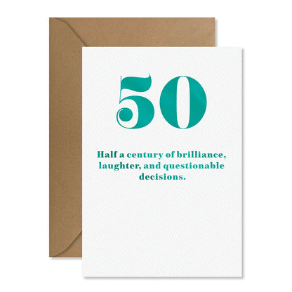 Hallmark 50th Birthday Card - Half a Century