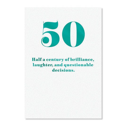 Hallmark 50th Birthday Card - Half a Century