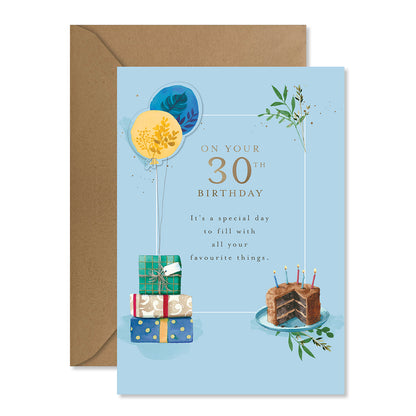 Hallmark 30th Birthday Card - Here's To You