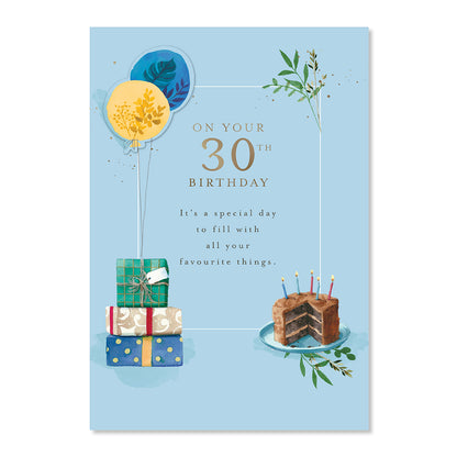 Hallmark 30th Birthday Card - Here's To You