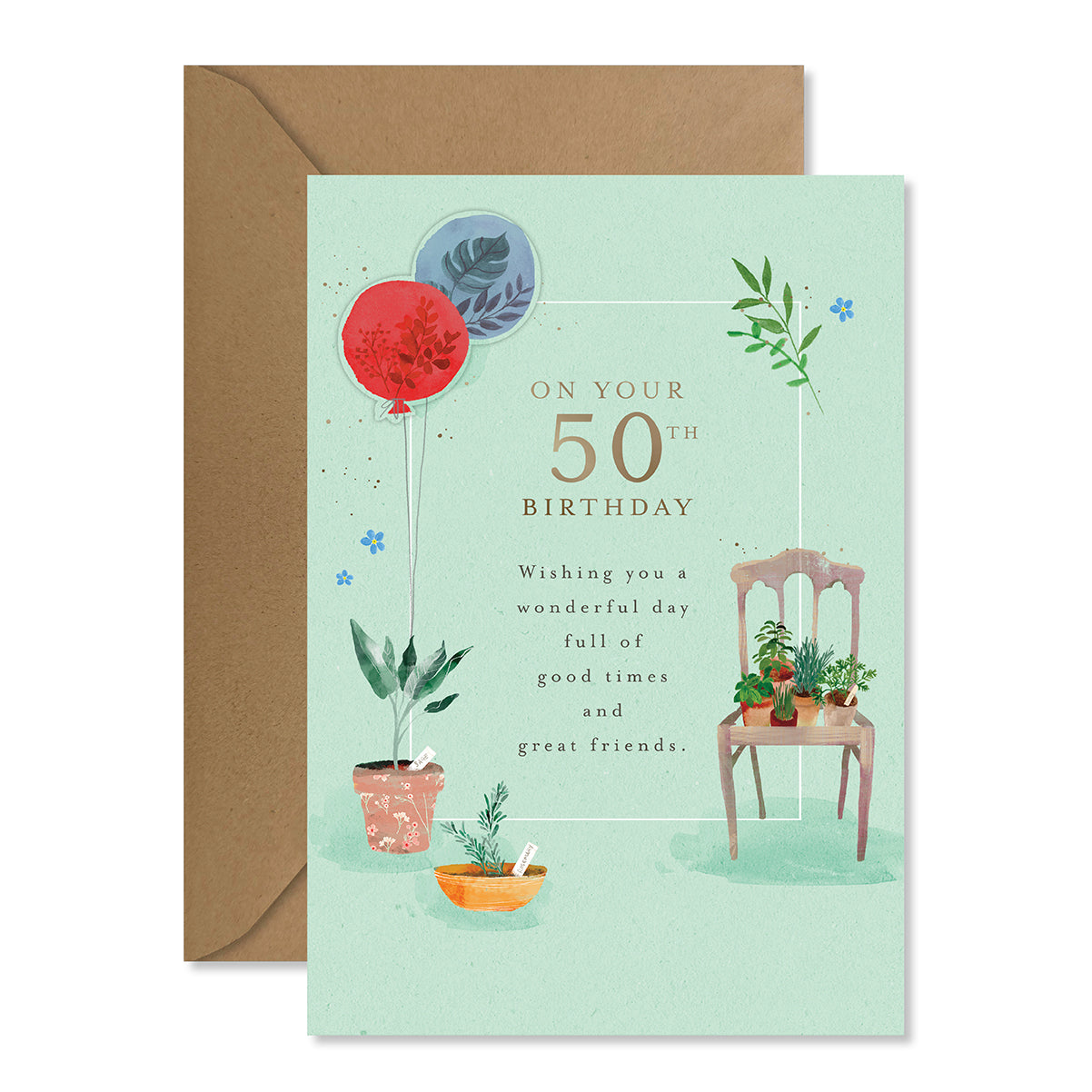 Hallmark 50th Birthday Card - Enjoy Yourself