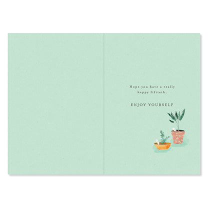 Hallmark 50th Birthday Card - Enjoy Yourself