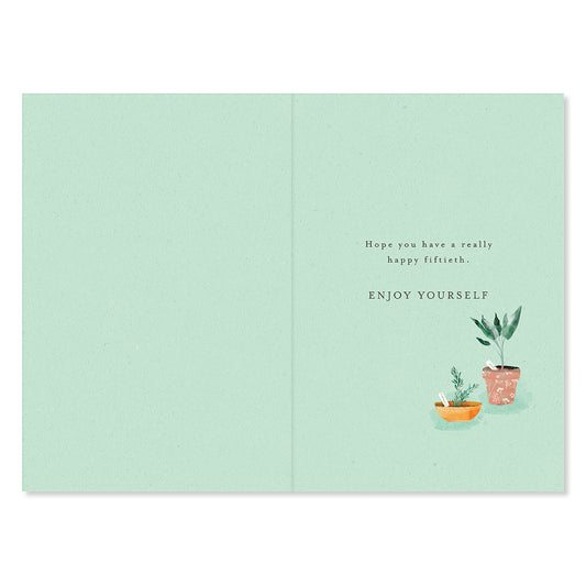 Hallmark 50th Birthday Card - Enjoy Yourself