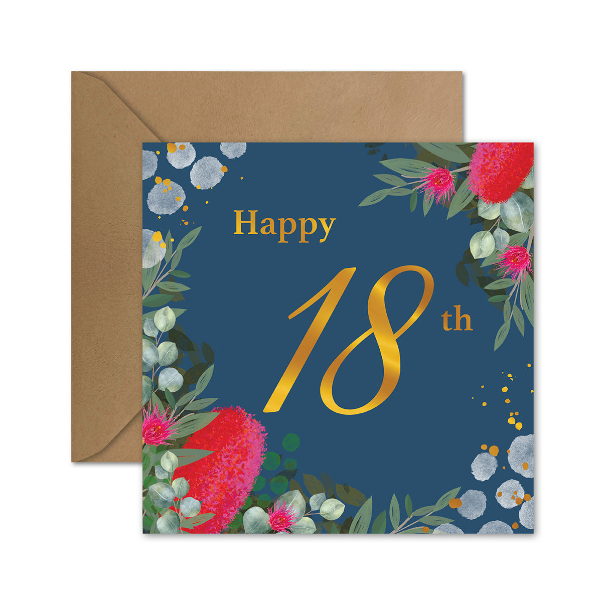 Hallmark 18th Birthday Card - Australian Flora