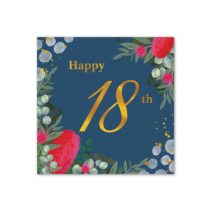 Hallmark 18th Birthday Card - Australian Flora
