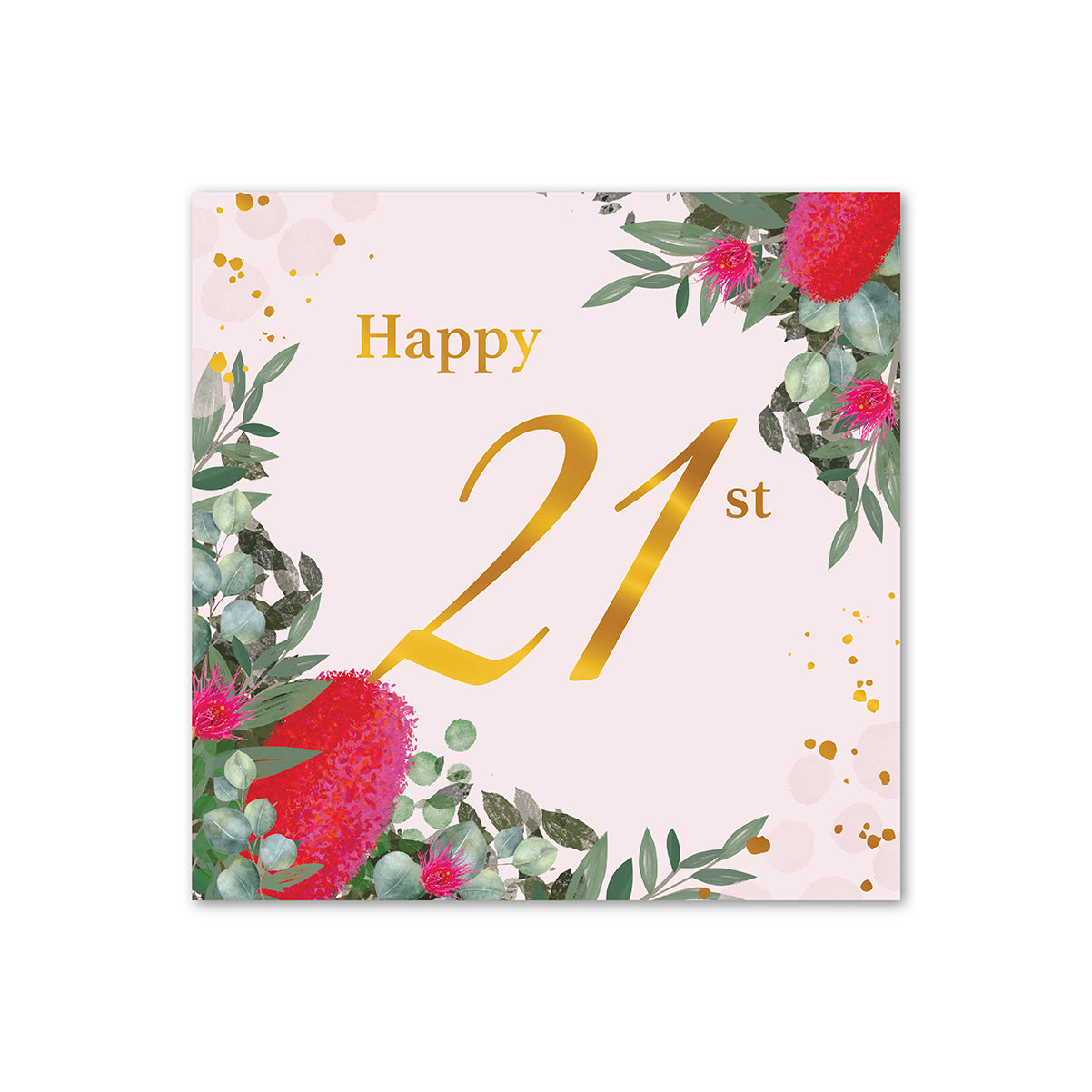 Hallmark 21st Birthday Card - Australian Flora