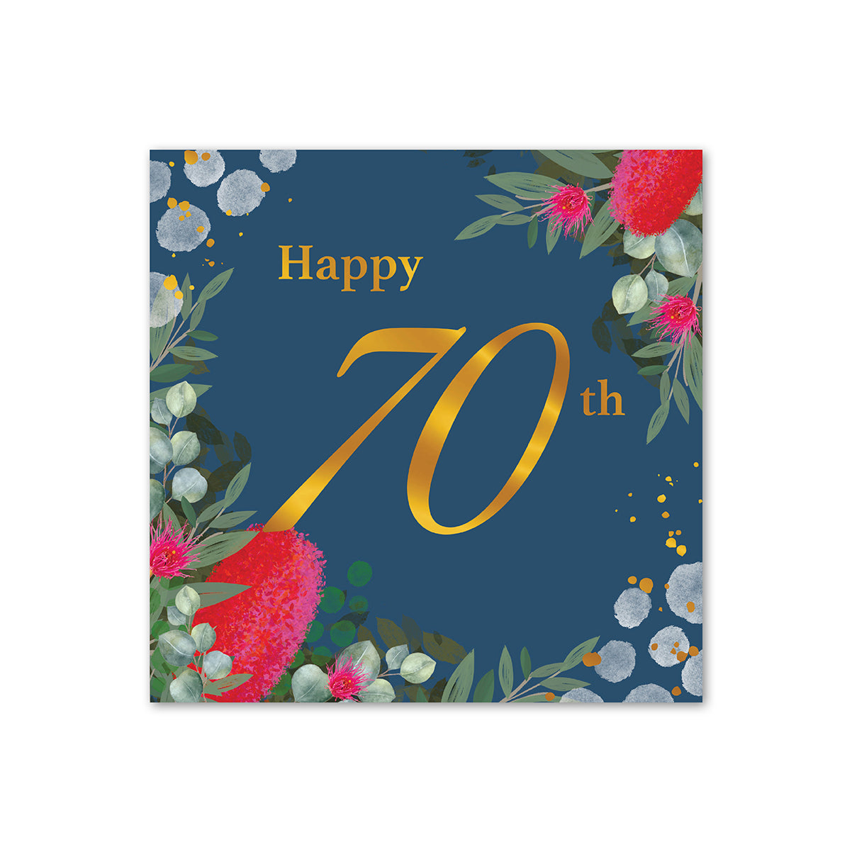 Hallmark 70th Birthday Card - Australian Flora