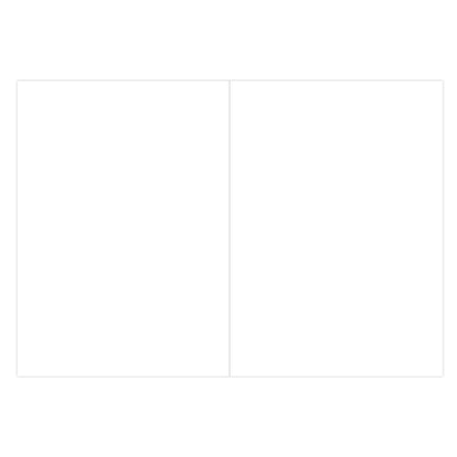 A minimalist white square with a thin double-line border and a vertical divider line, resembling a blank slide or template.