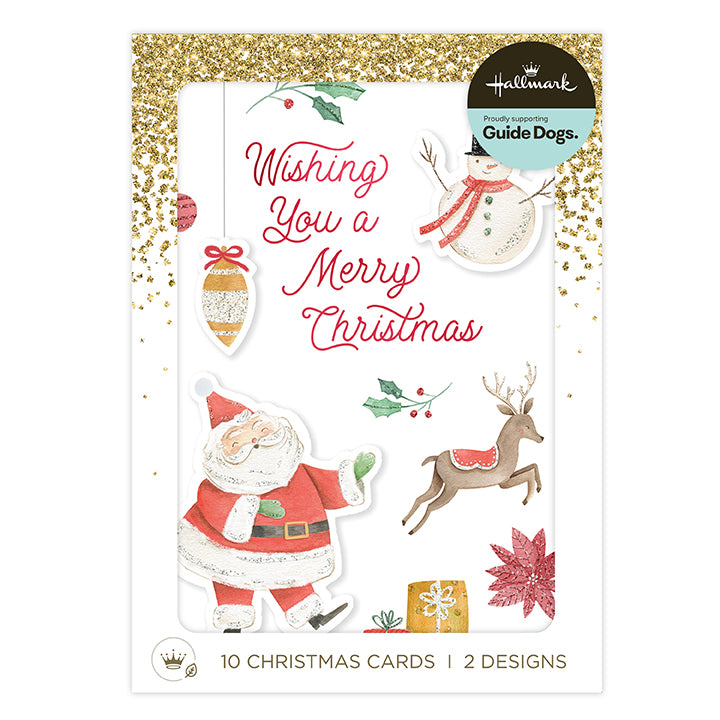 Hallmark Boxed Christmas Cards 10 Pack - Festive Season