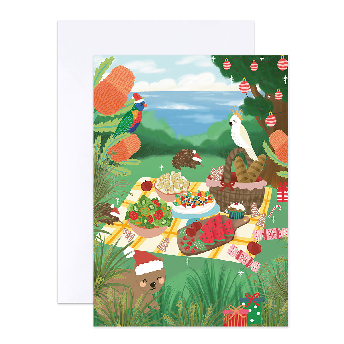 Hallmark x Christie Williams Boxed Christmas Cards 16 Pack - Australian Summer