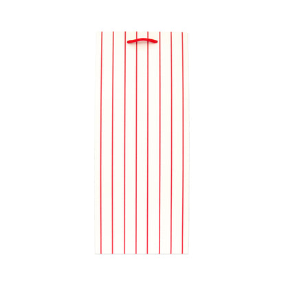 Hallmark Bottle Gift Bag - Red & White Stripe