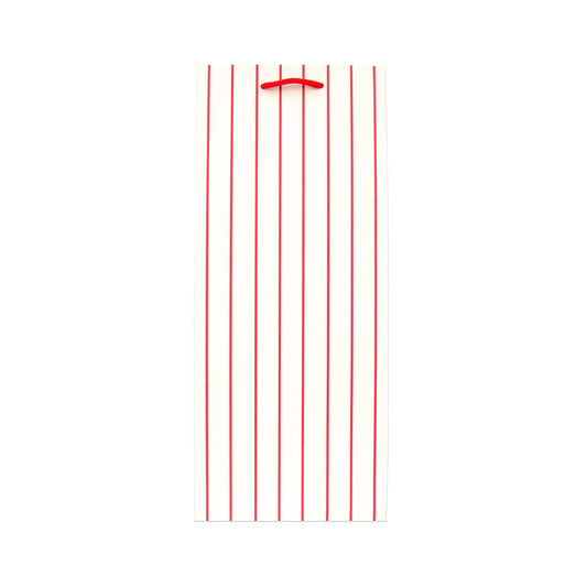 Hallmark Bottle Gift Bag - Red & White Stripe