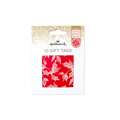 Hallmark Gift Tags 10 Pack  - Ho Ho Ho & Holly