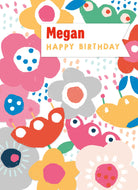 Contemporary Birthday Editable Colourful Flowers