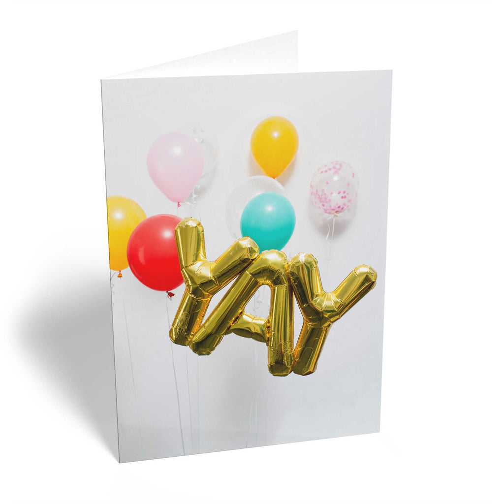 Gold Balloon Text Yay Celebrate