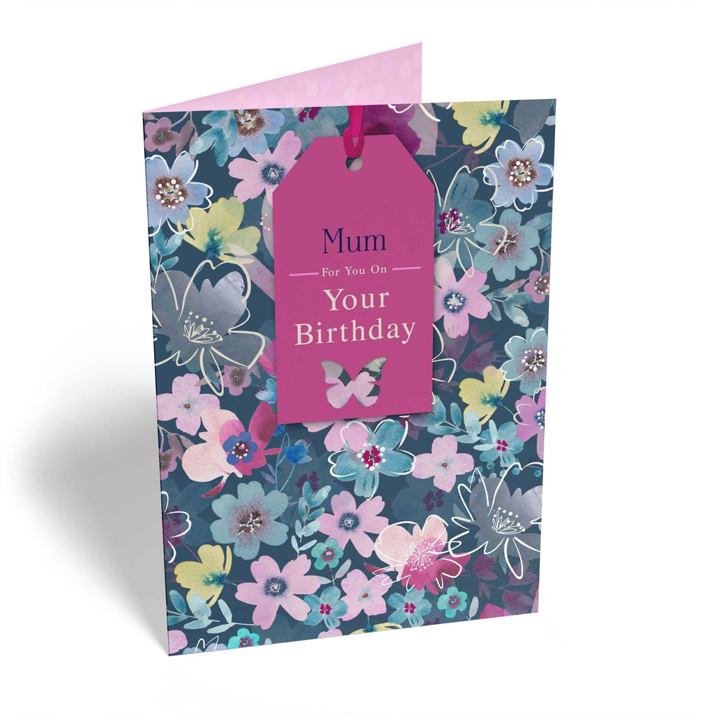 Mum Traditional Gift Tag Floral Pattern