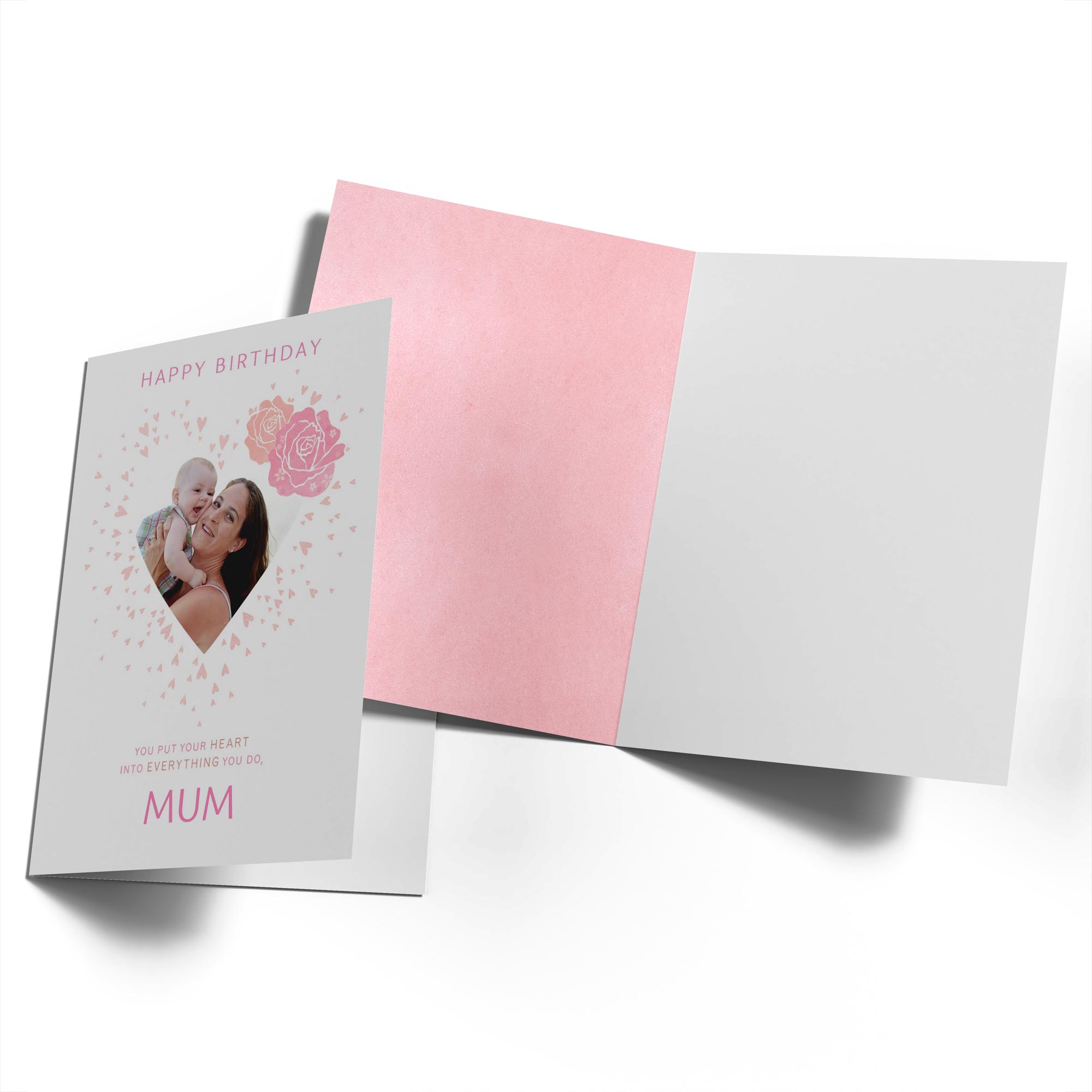 Birthday Mum Traditional Photo Frame Love Heart