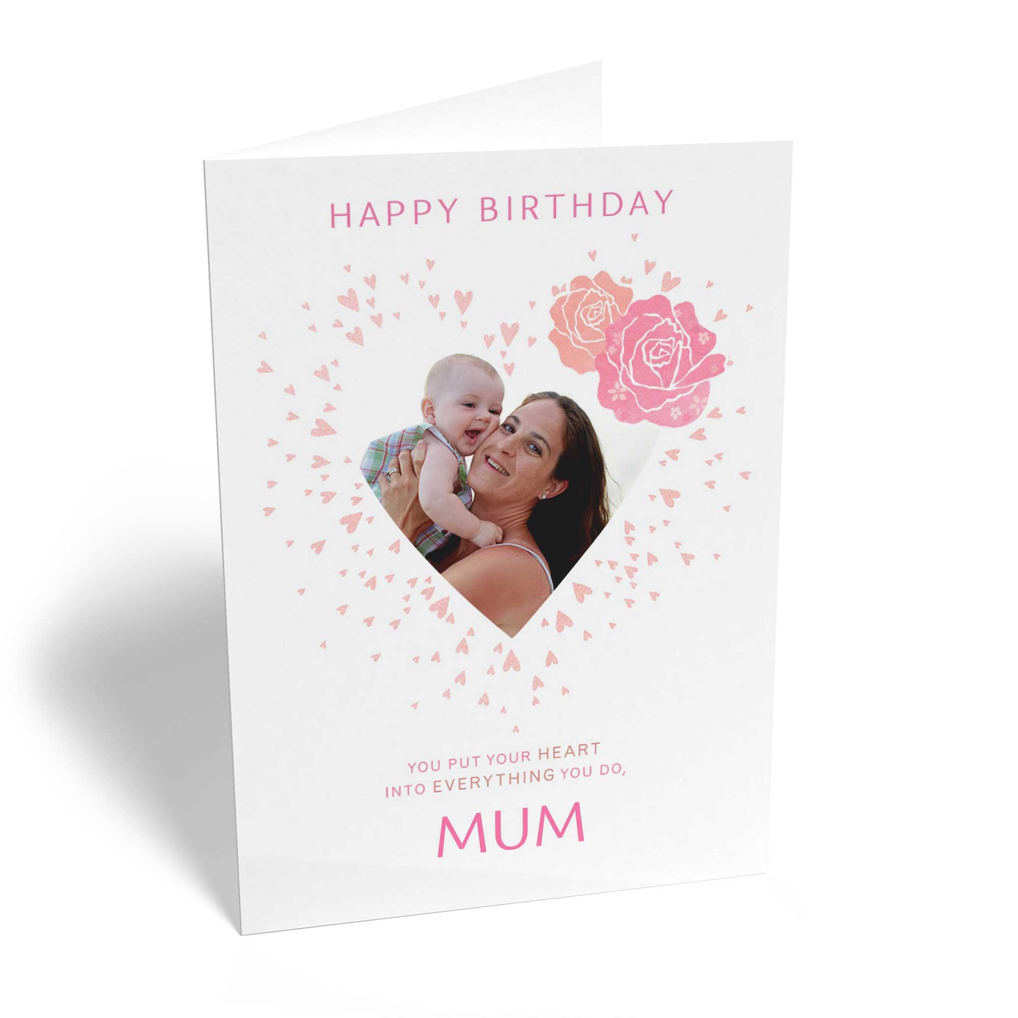 Birthday Mum Traditional Photo Frame Love Heart