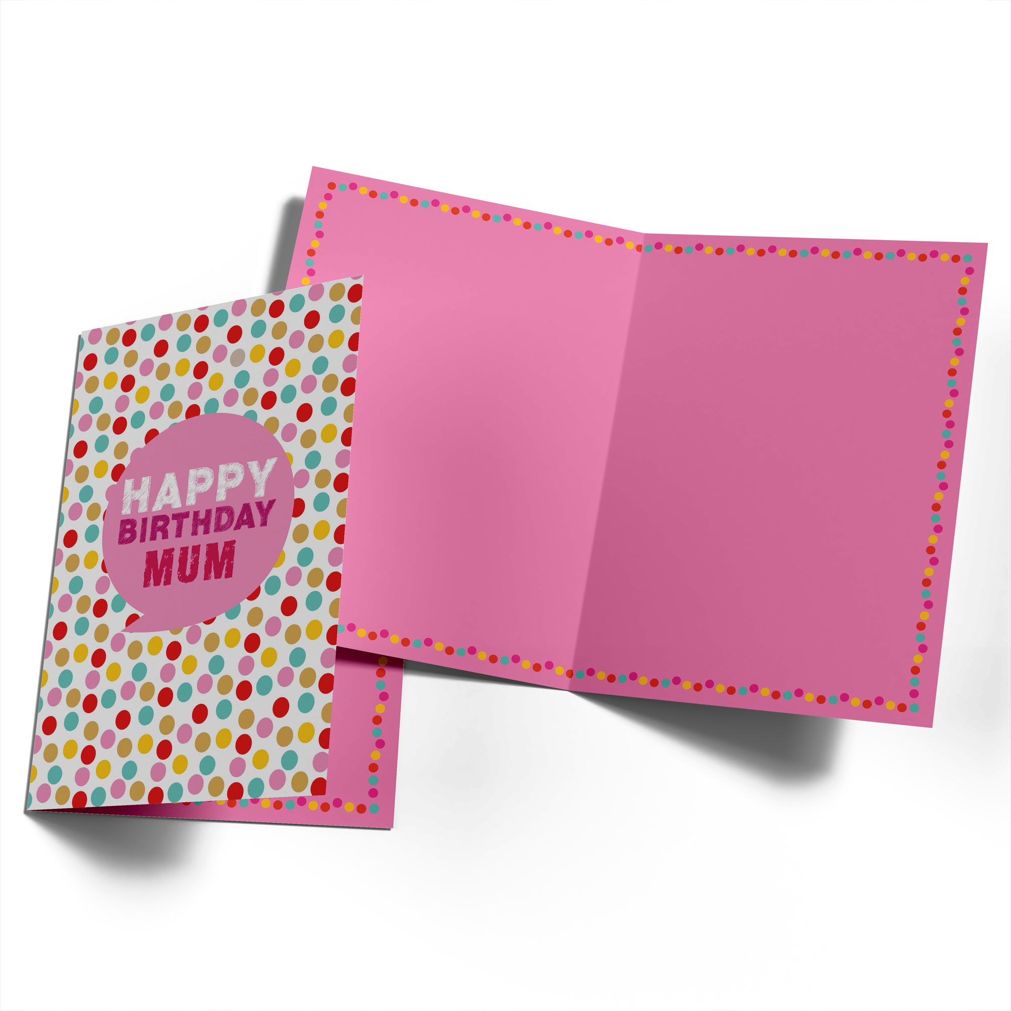 Mum Happy Birthday Speech Bubble Polka Dots