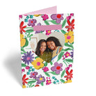 Mum Classic Photo Upload Heart Multicoloured Flowers