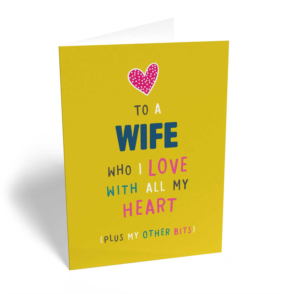 Funny Wife Editable Text Love Heart