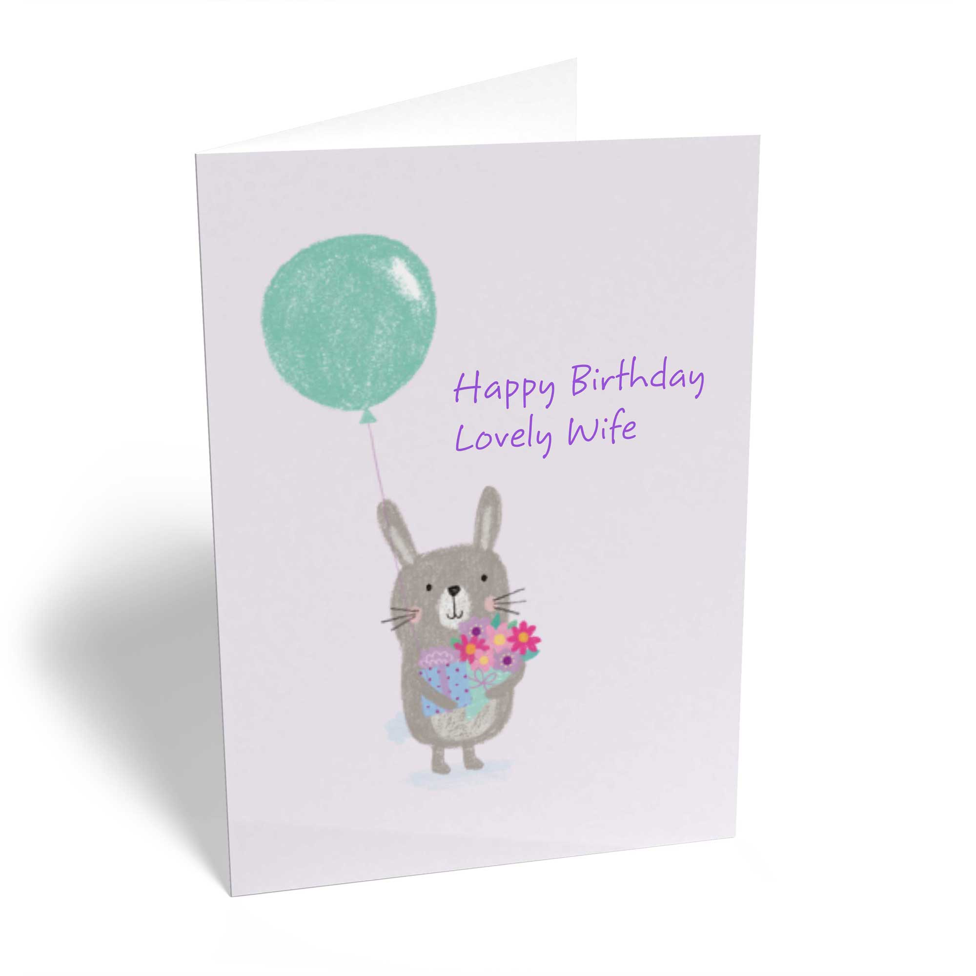 Wife Birthday Cute Rabbit Balloon