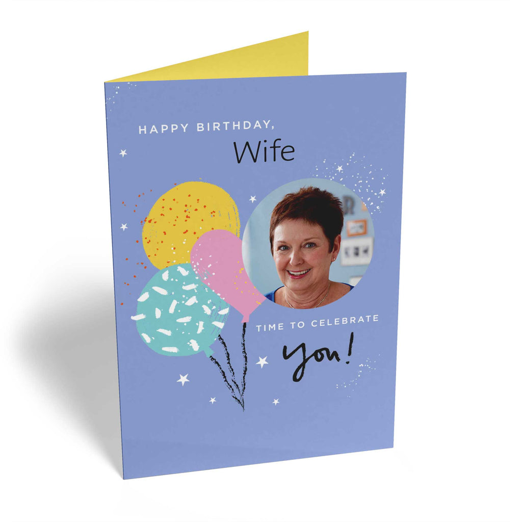 Wife Birthday Photo Upload Balloons