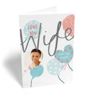 Wife Balloon Pattern Photo Upload Frame