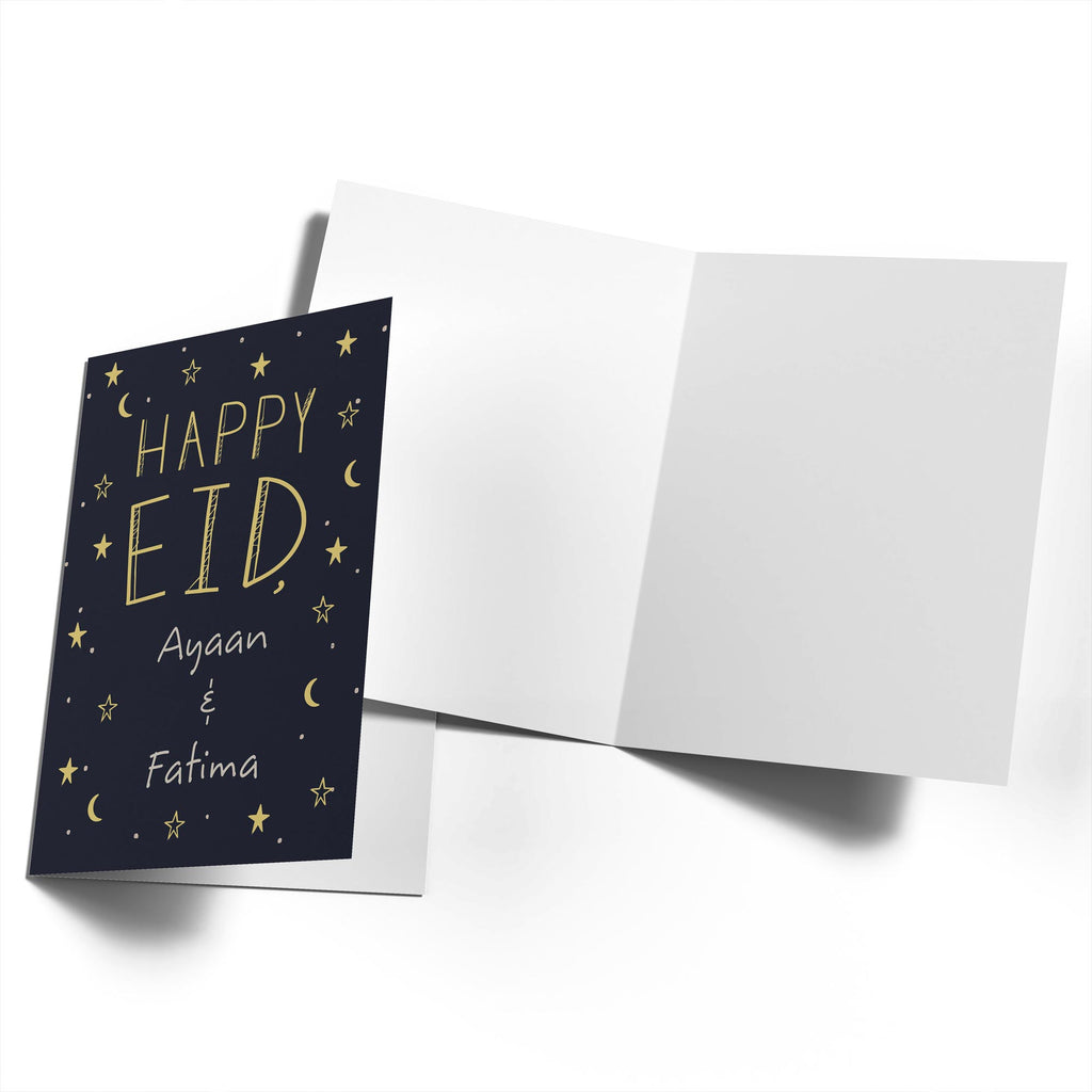 Eid Editable Text Moon Stars