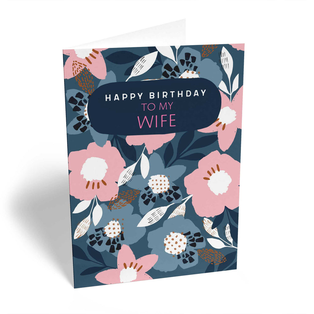 Birthday Wife Multicoloured Floral Pattern
