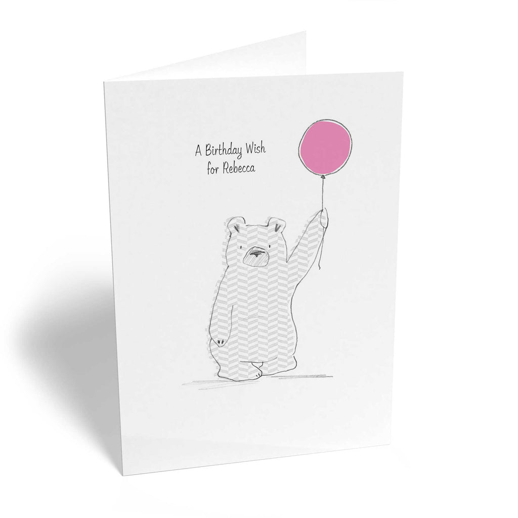 Cute Daughter Bear Balloon Editable