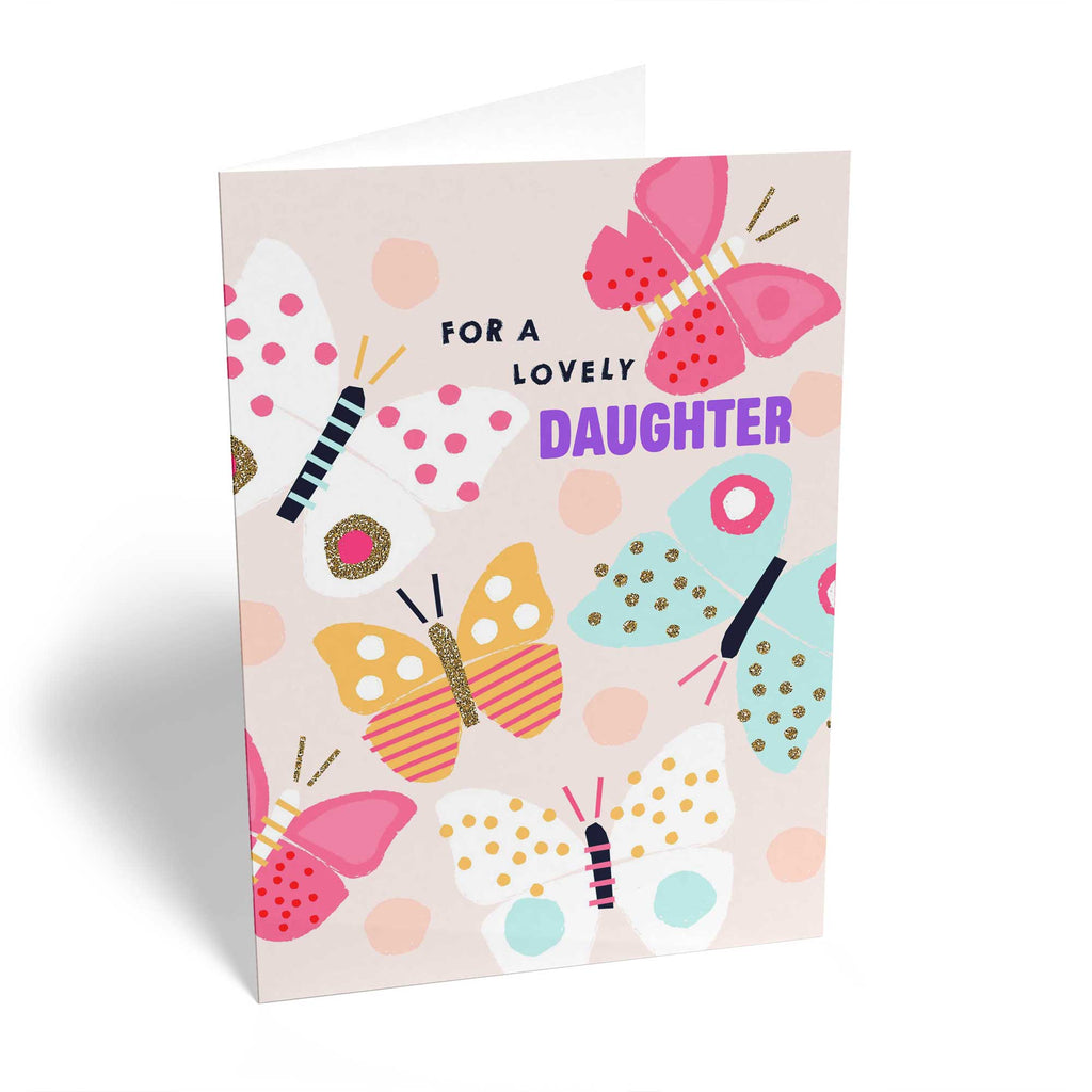 Daughter Lovely Contemporary Butterfly Pattern
