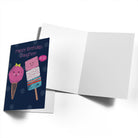 Daughter Happy Birthday Ice Lollies Illustration